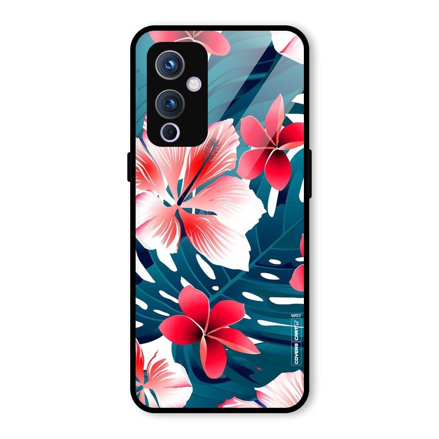 Flower design Glass Back Case for OnePlus 9