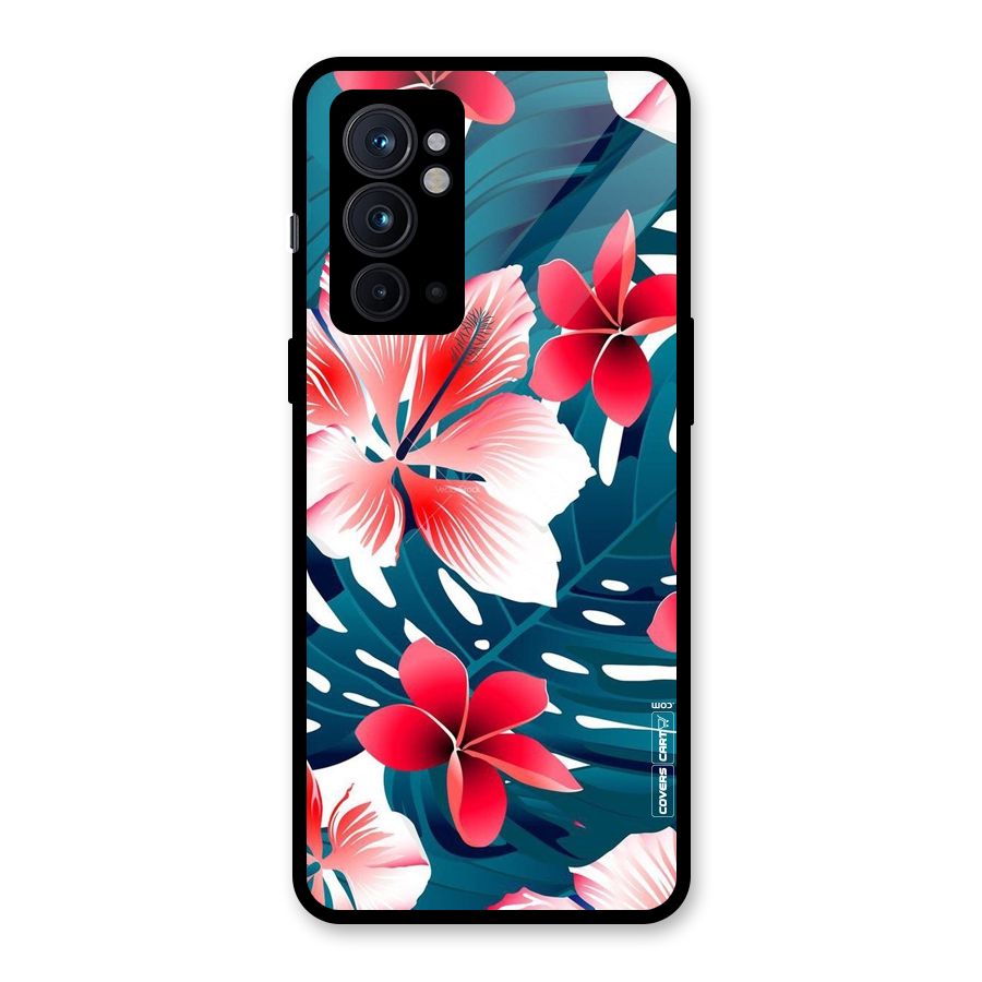 Flower design Glass Back Case for OnePlus 9RT 5G