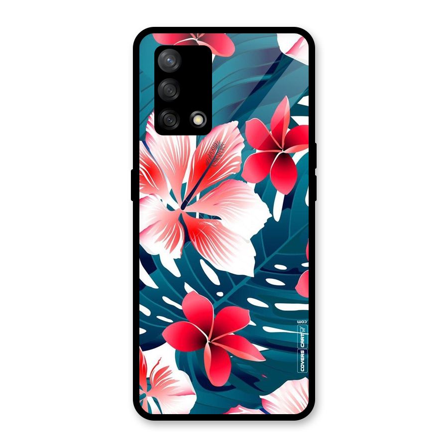 Flower design Glass Back Case for Oppo F19