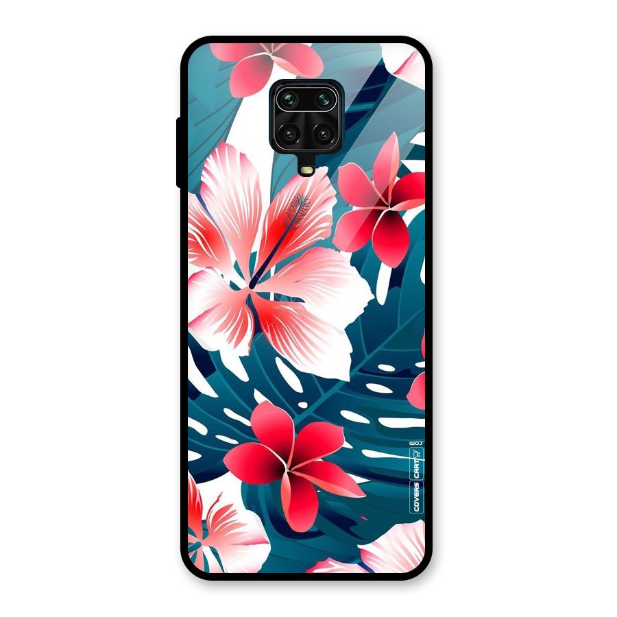 Flower design Glass Back Case for Poco M2 Pro