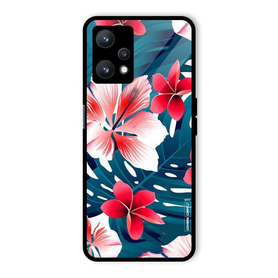 Flower design Glass Back Case for Realme 9 Pro 5G