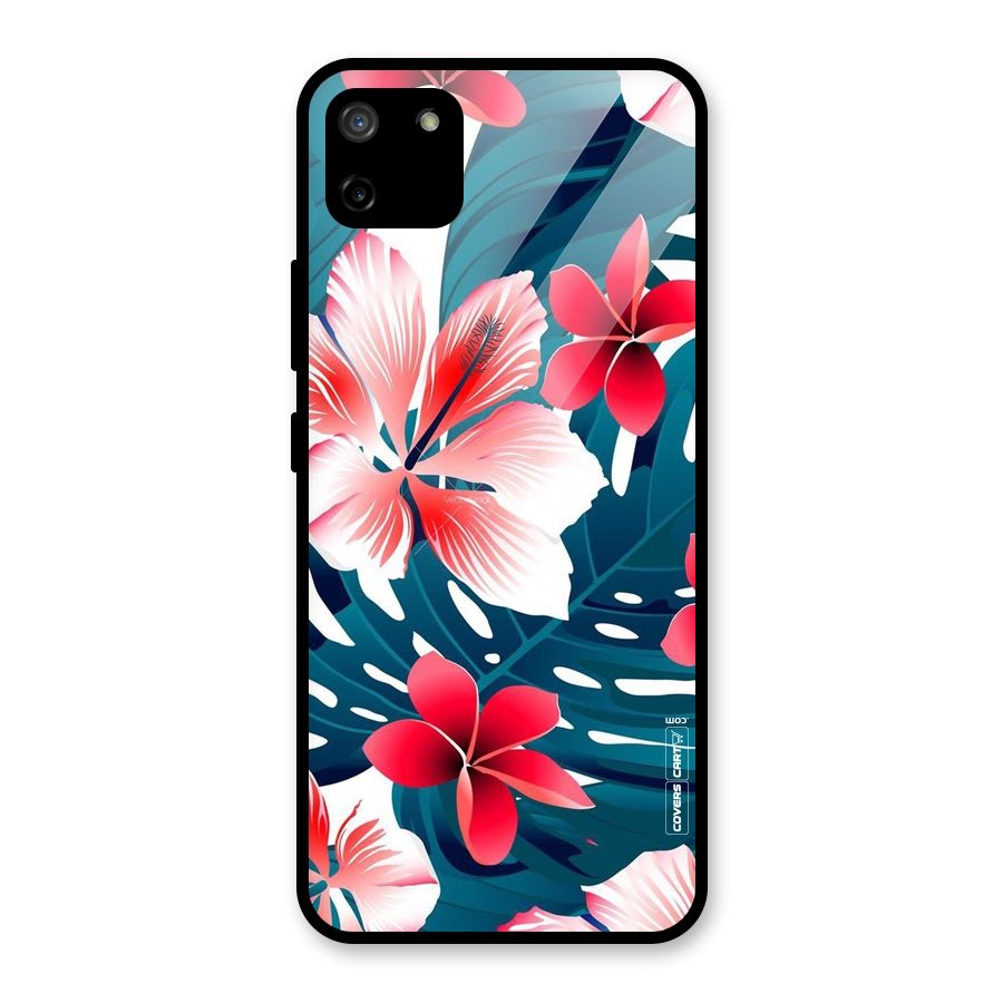 Flower design Glass Back Case for Realme C11
