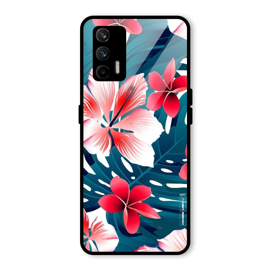 Flower design Glass Back Case for Realme GT 5G