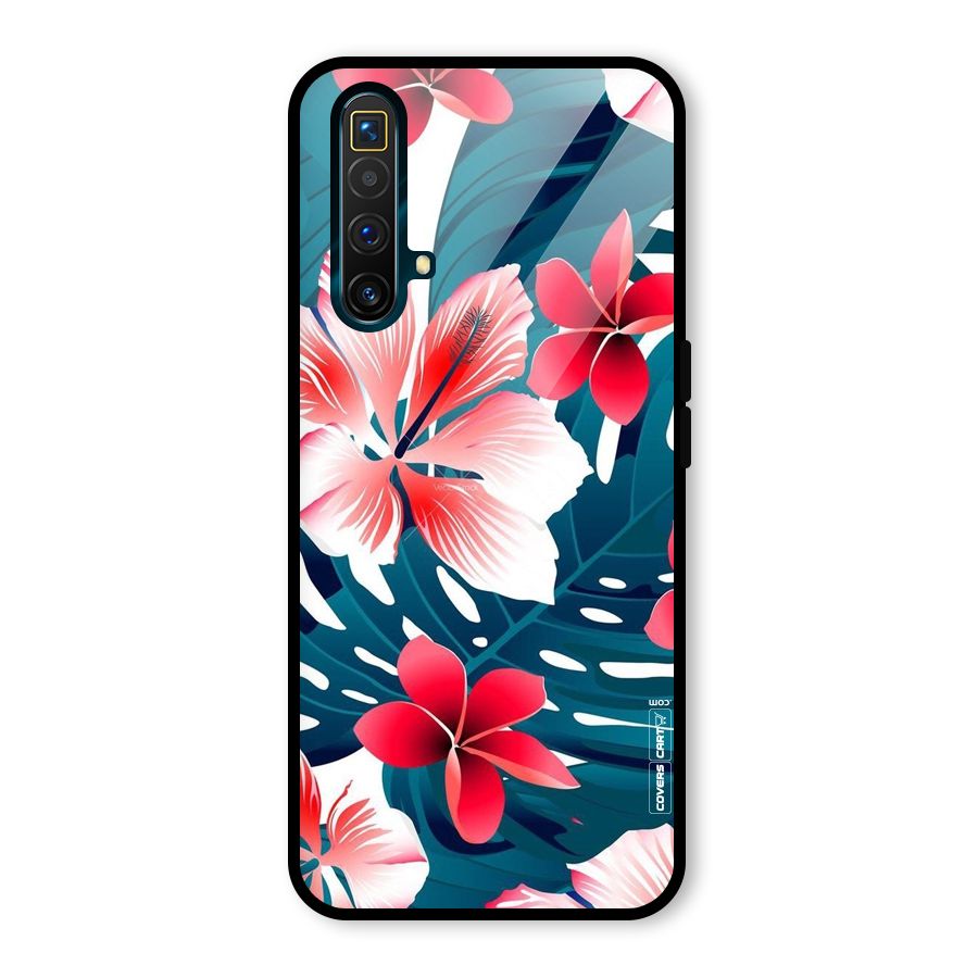 Flower design Glass Back Case for Realme X3 SuperZoom