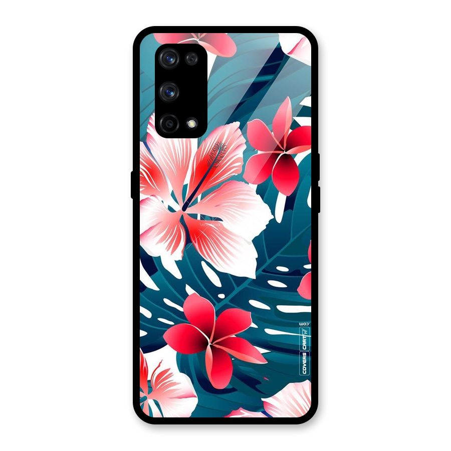 Flower design Glass Back Case for Realme X7 Pro
