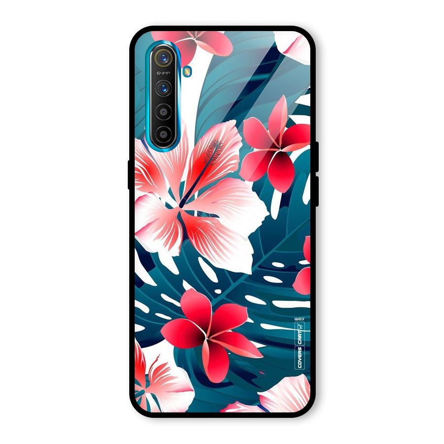 Flower design Glass Back Case for Realme XT