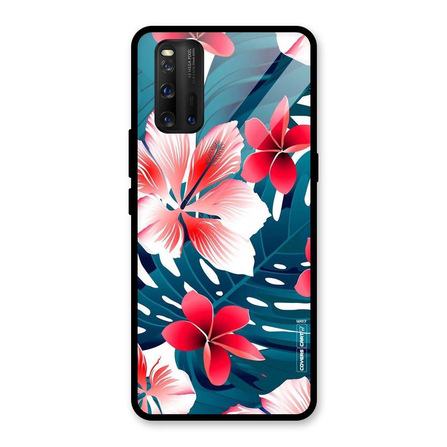 Flower design Glass Back Case for Vivo iQOO 3