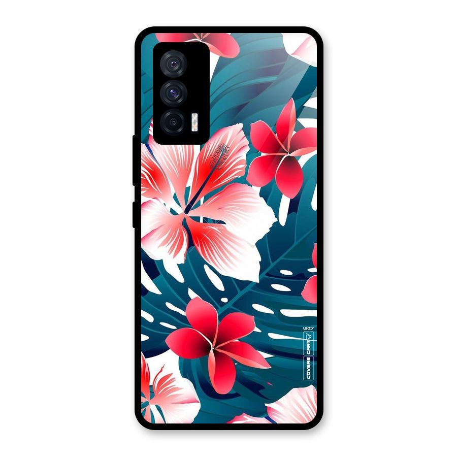 Flower design Glass Back Case for Vivo iQOO 7 5G