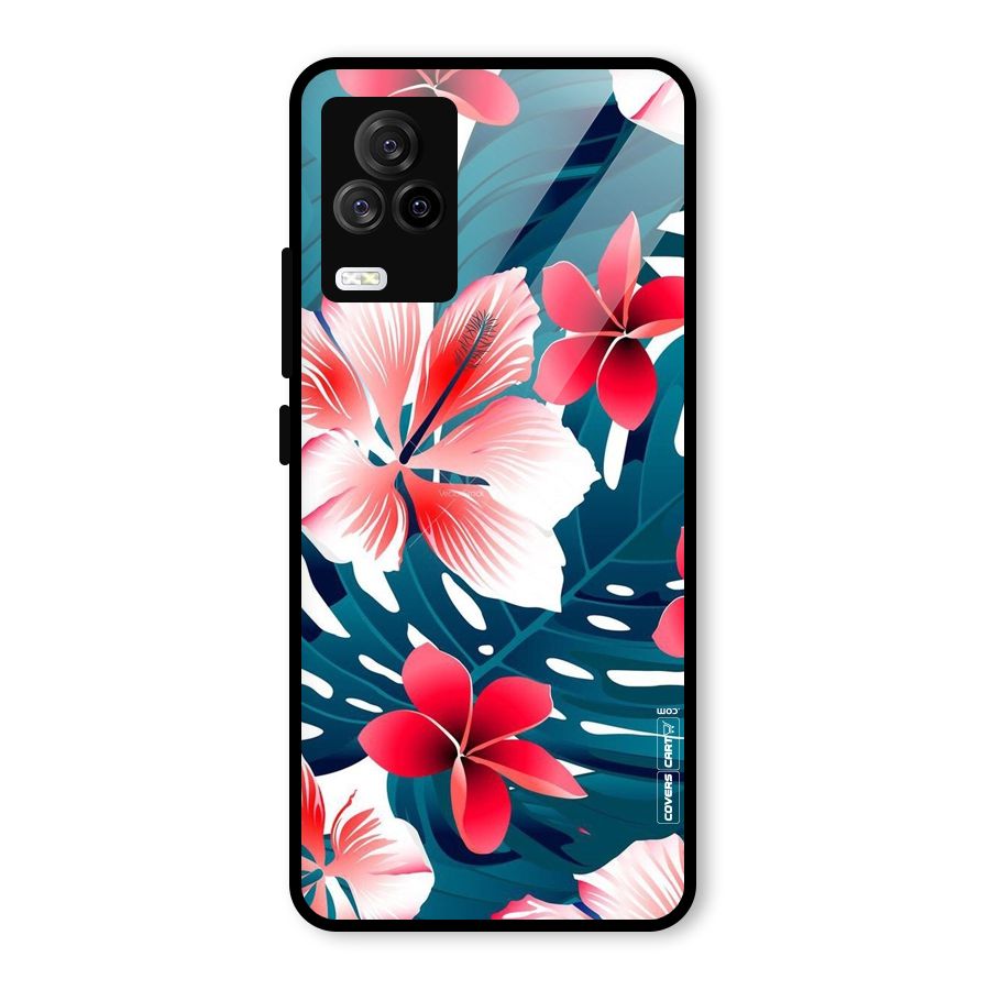Flower design Glass Back Case for Vivo iQOO 7 Legend 5G