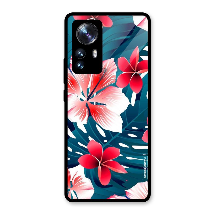 Flower design Glass Back Case for Xiaomi 12 Pro