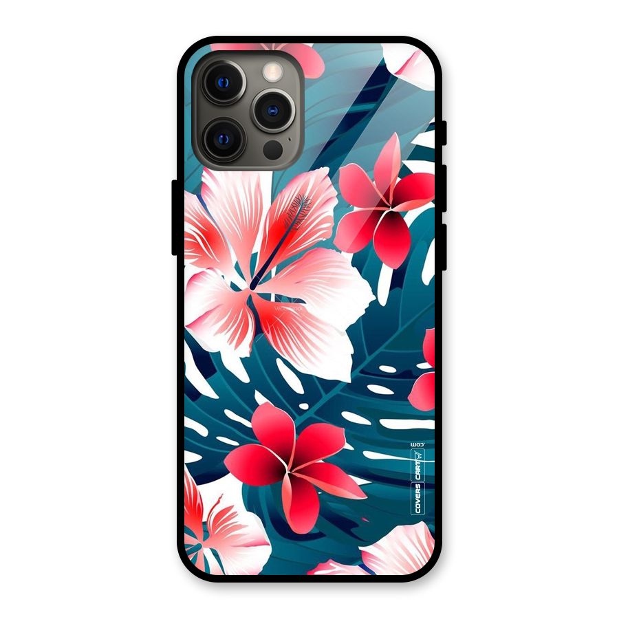 Flower design Glass Back Case for iPhone 12 Pro Max