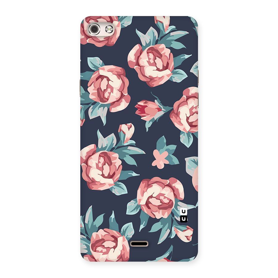 Flowers Painting Back Case for Micromax Canvas Silver 5