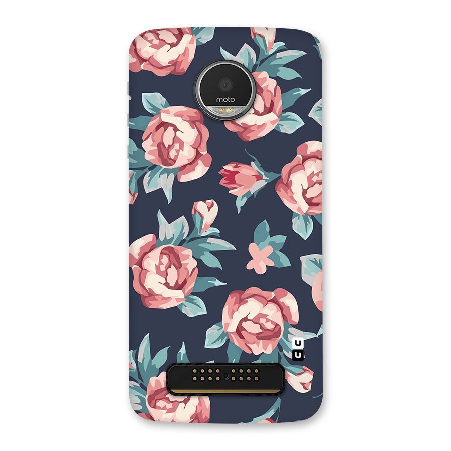 Flowers Painting Back Case for Moto Z Play