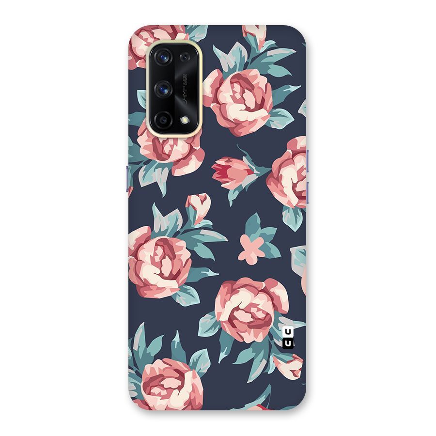 Flowers Painting Glass Back Case for Realme X7 Pro