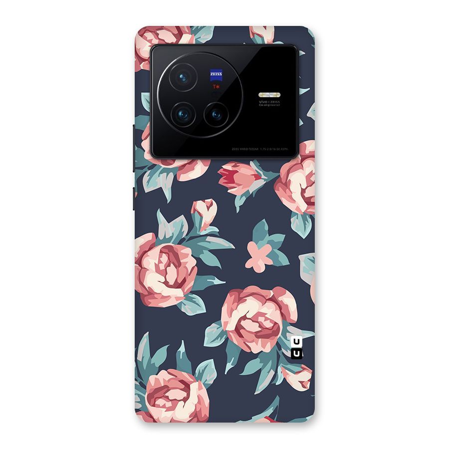Flowers Painting Back Case for Vivo X80