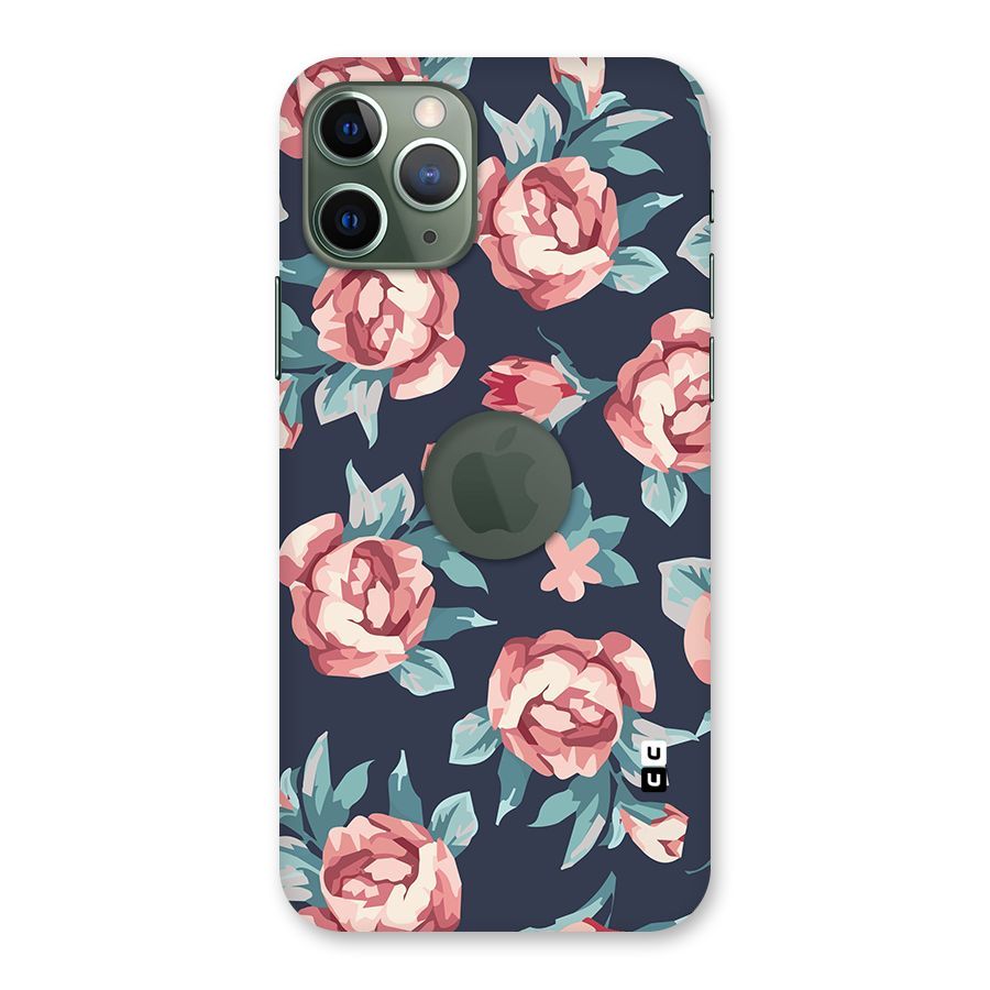 Flowers Painting Back Case for iPhone 11 Pro Logo  Cut