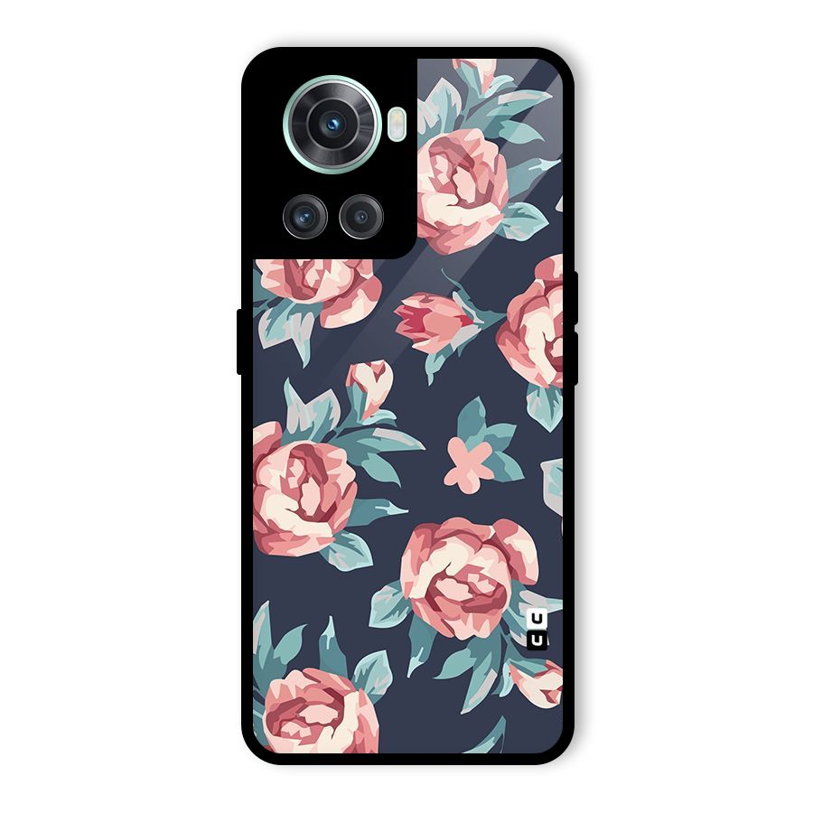Flowers Painting Glass Back Case for OnePlus 10R