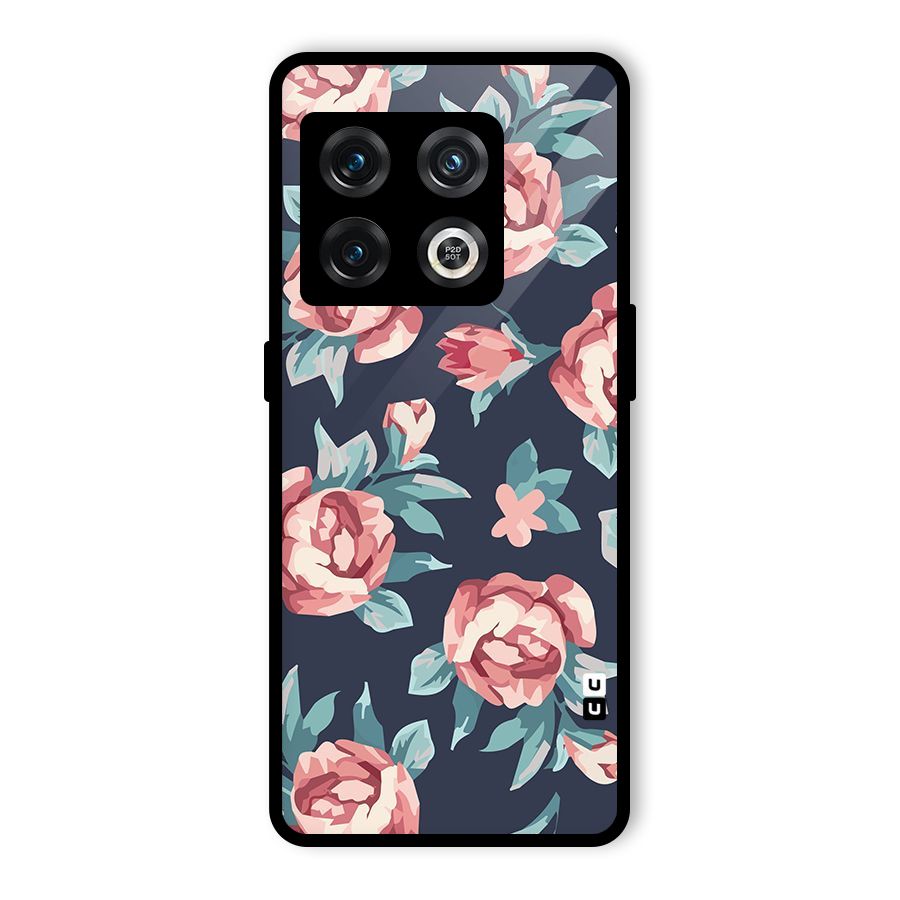 Flowers Painting Glass Back Case for OnePlus 10 Pro 5G