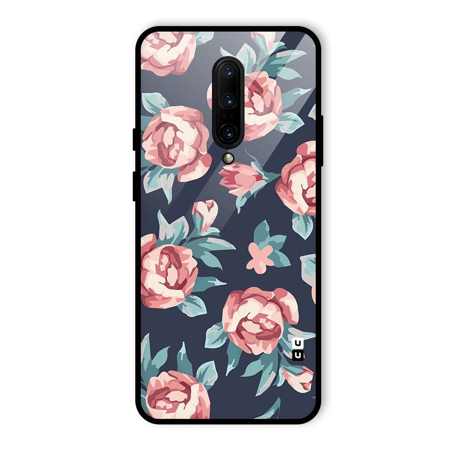 Flowers Painting Glass Back Case for OnePlus 7 Pro