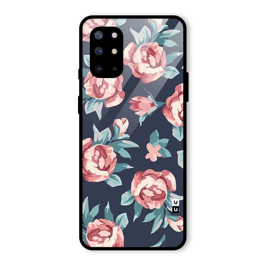 Flowers Painting Glass Back Case for OnePlus 8T
