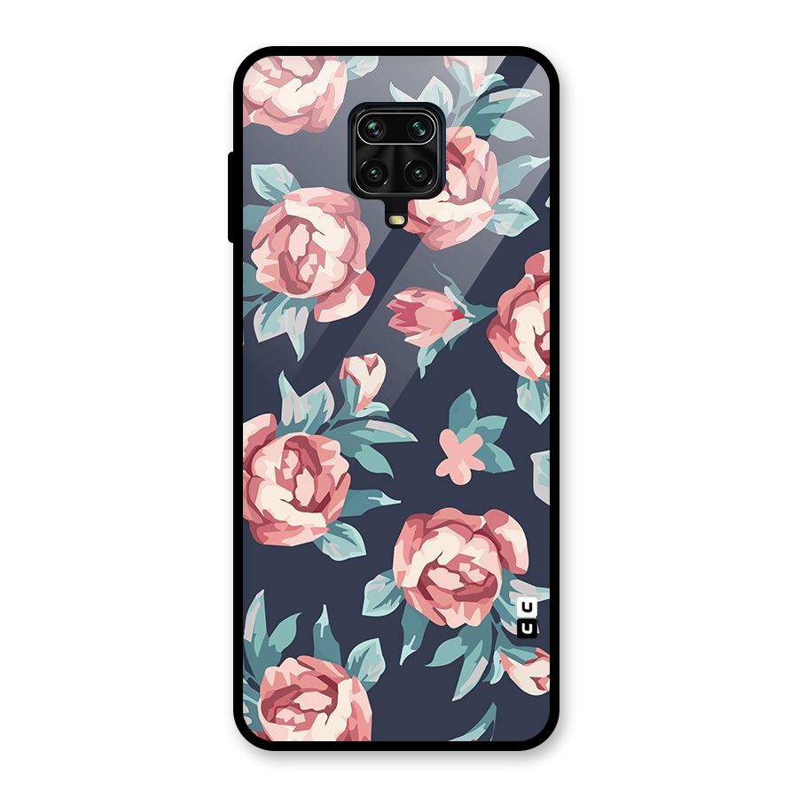 Flowers Painting Glass Back Case for Redmi Note 10 Lite