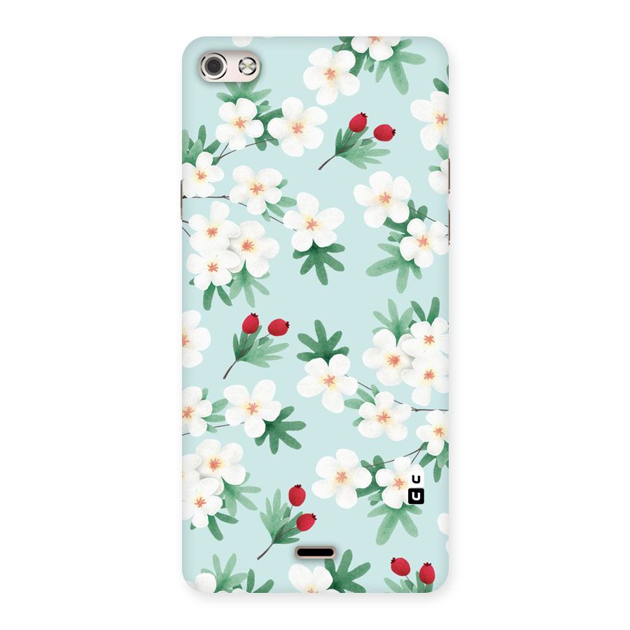 Flowers Pastel Back Case for Micromax Canvas Silver 5