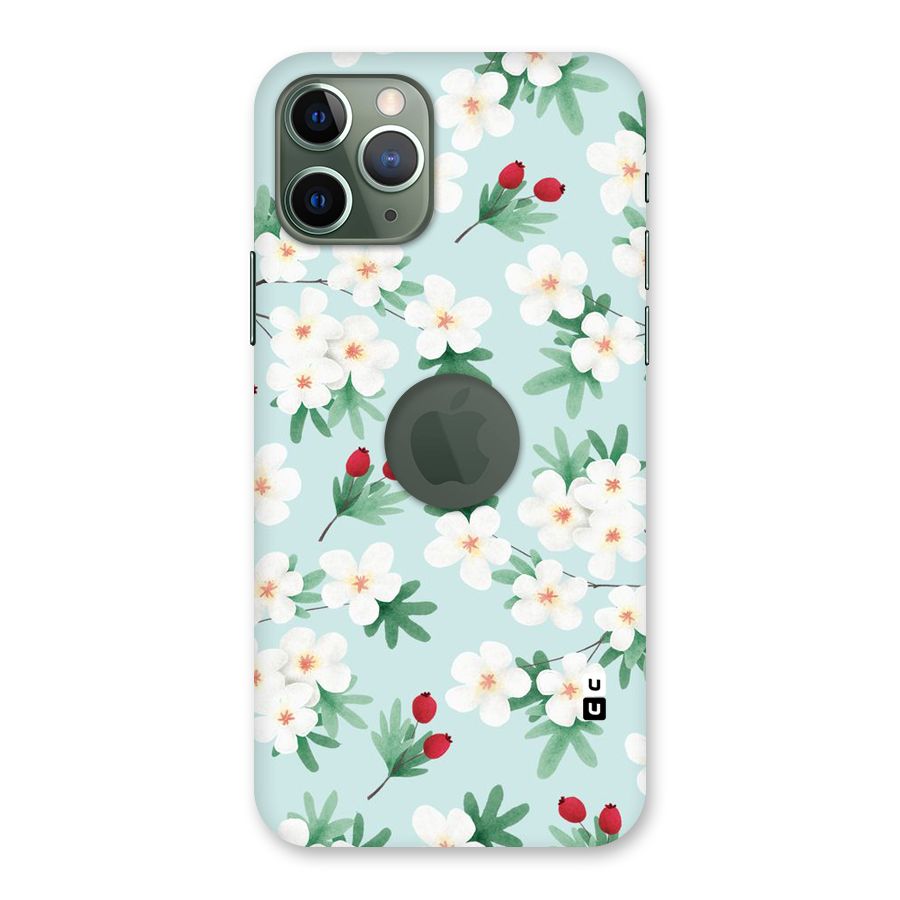 Flowers Pastel Back Case for iPhone 11 Pro Logo  Cut