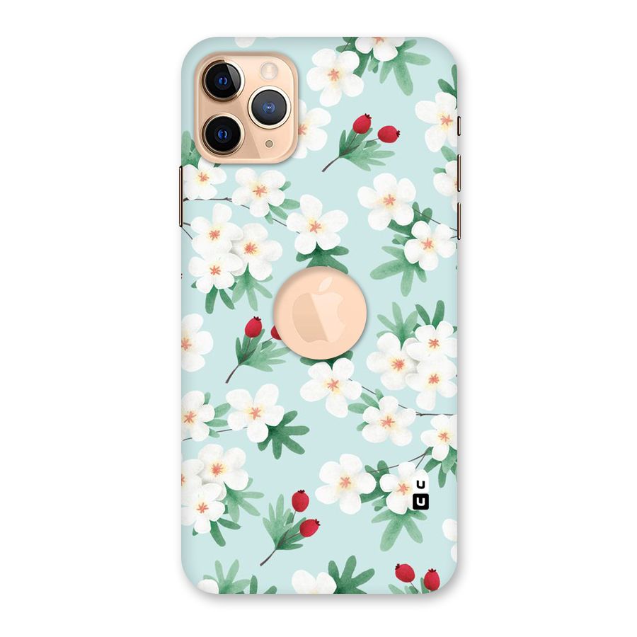 Flowers Pastel Back Case for iPhone 11 Pro Max Logo Cut