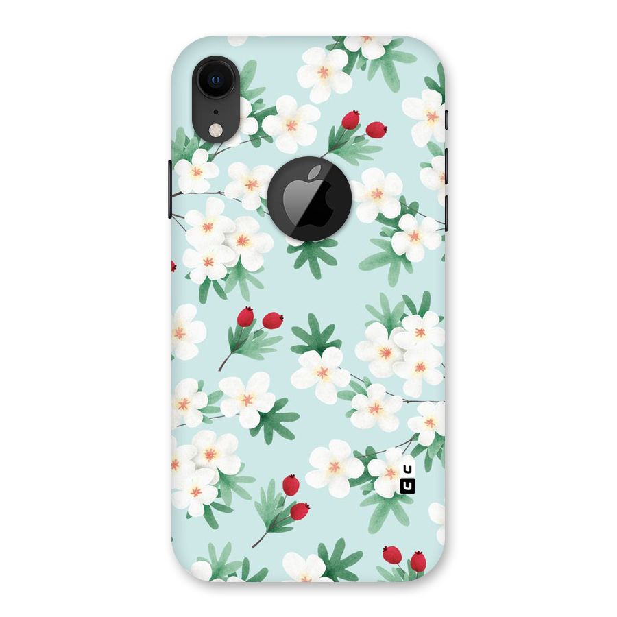 Flowers Pastel Back Case for iPhone XR Logo Cut
