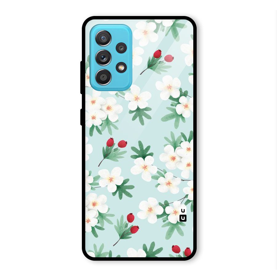 Flowers Pastel Glass Back Case for Galaxy A52
