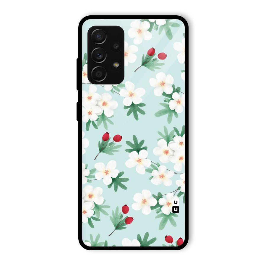 Flowers Pastel Glass Back Case for Galaxy A53 5G