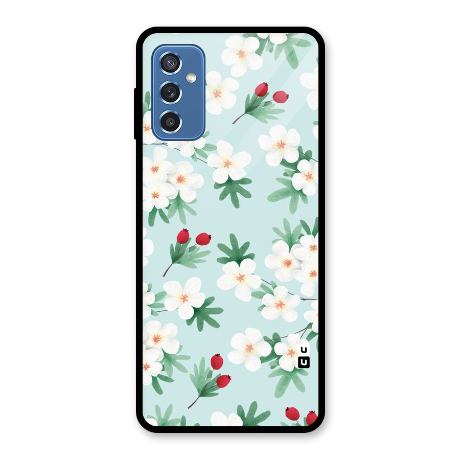 Flowers Pastel Glass Back Case for Galaxy M52 5G