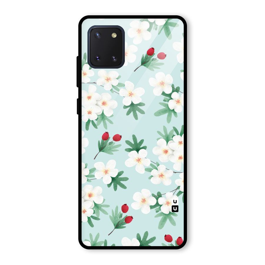 Flowers Pastel Glass Back Case for Galaxy Note 10 Lite