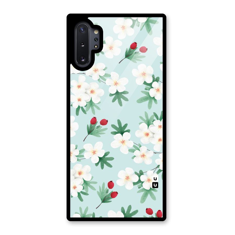 Flowers Pastel Glass Back Case for Galaxy Note 10 Plus