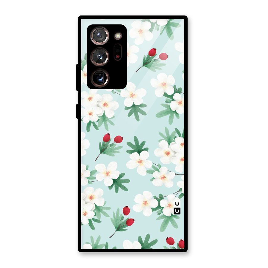 Flowers Pastel Glass Back Case for Galaxy Note 20 Ultra