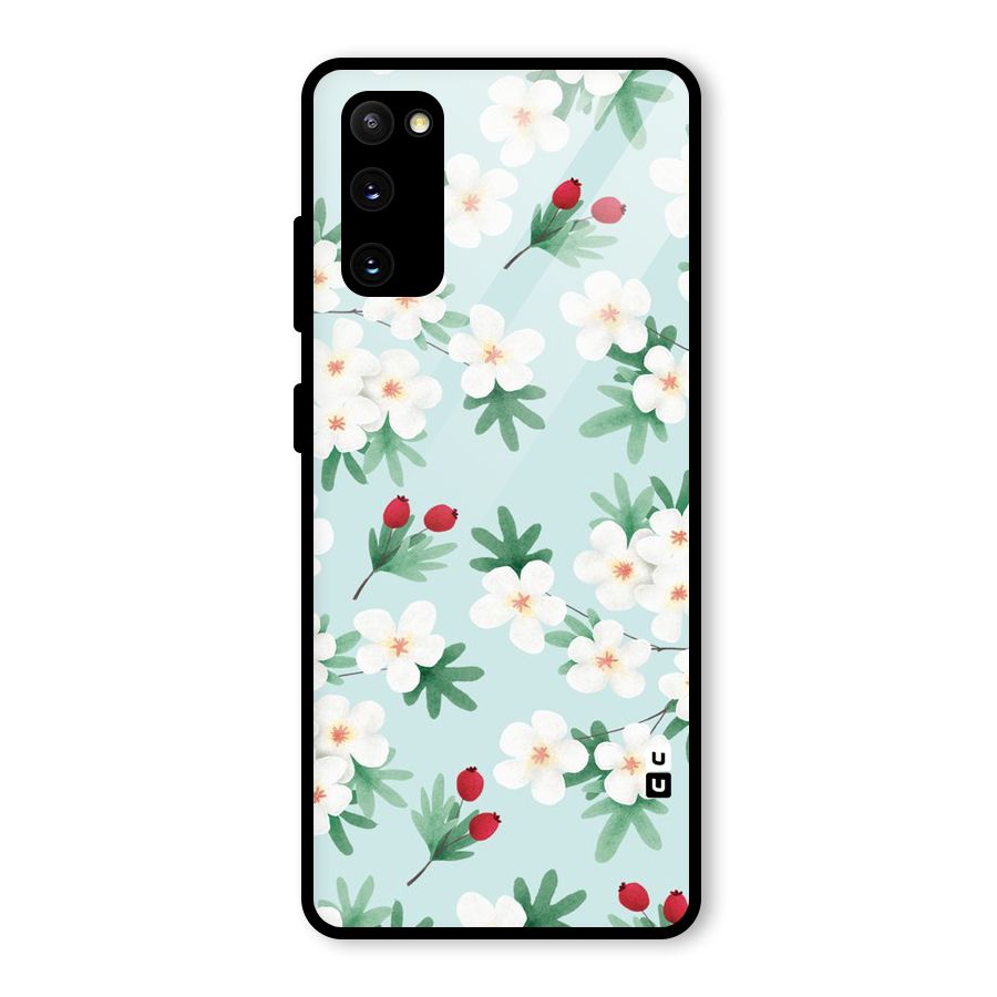 Flowers Pastel Glass Back Case for Galaxy S20 FE