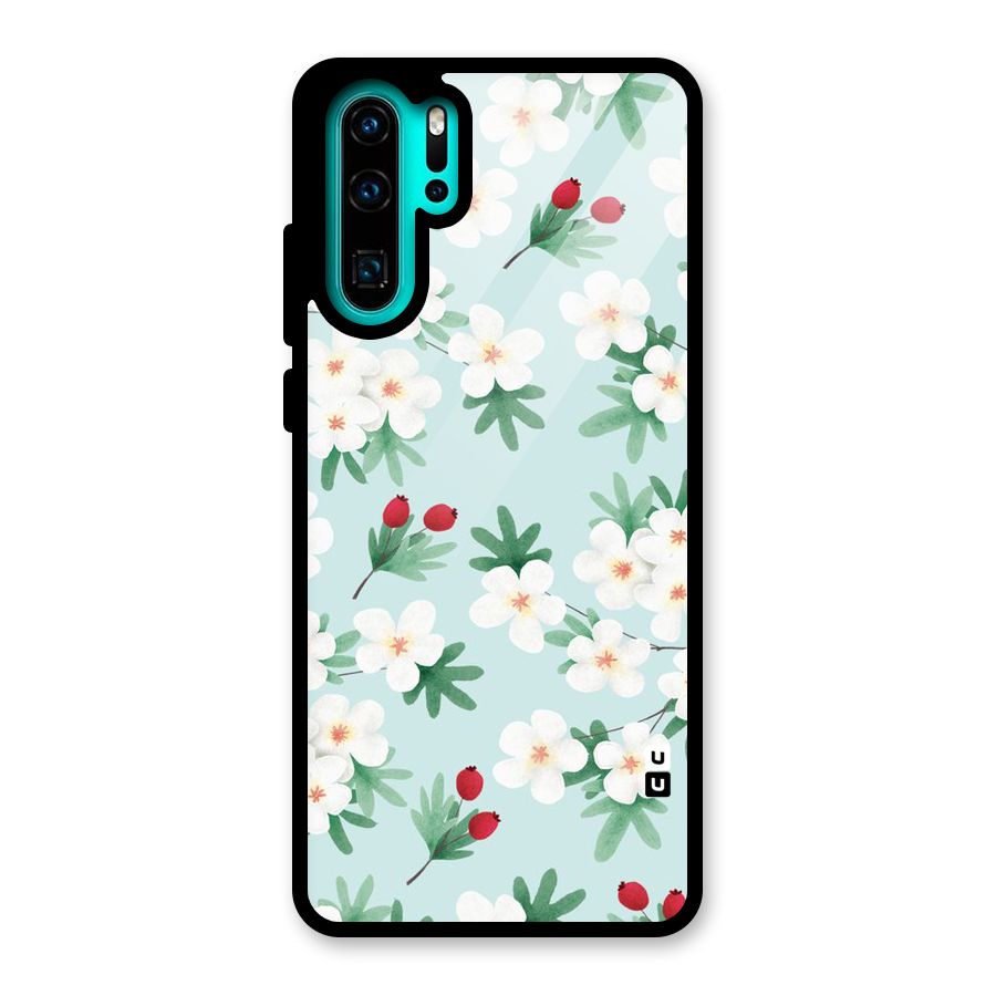 Flowers Pastel Glass Back Case for Huawei P30 Pro