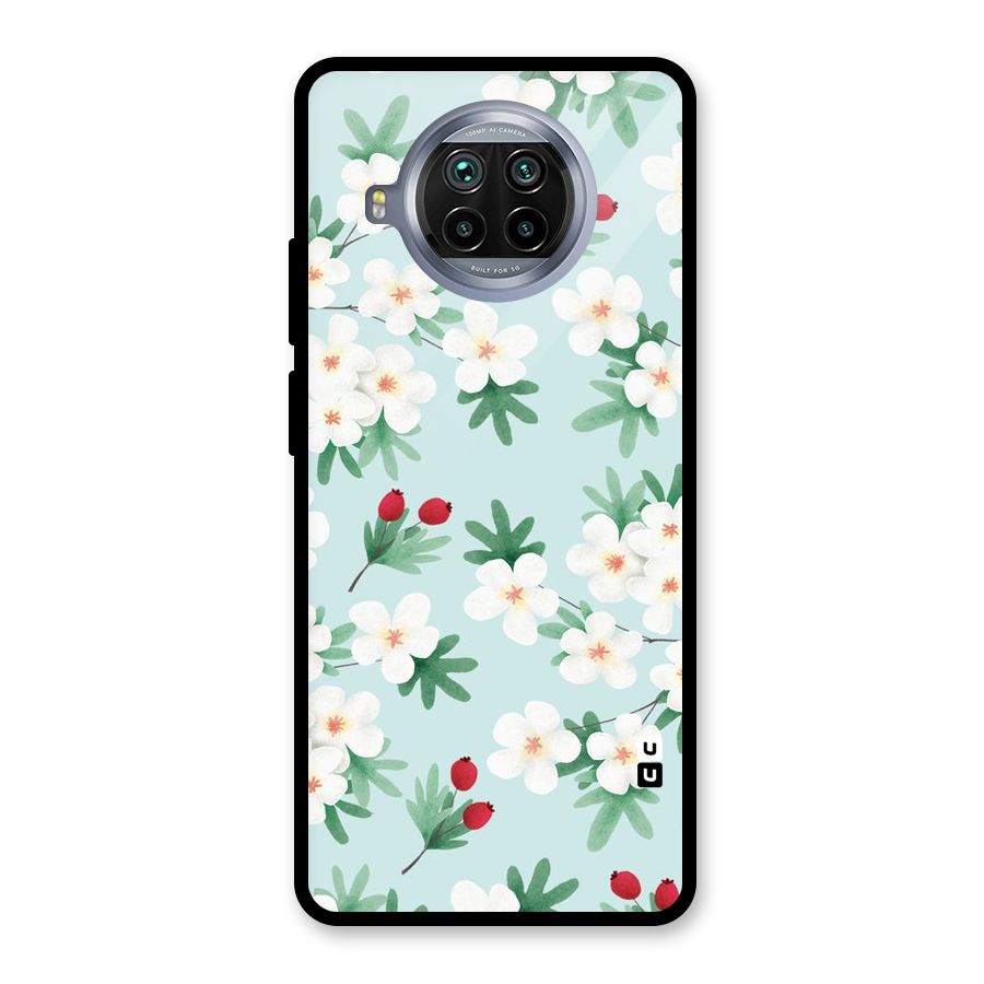 Flowers Pastel Glass Back Case for Mi 10i