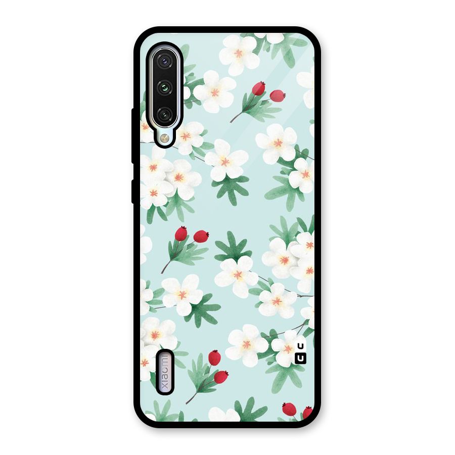 Flowers Pastel Glass Back Case for Mi A3