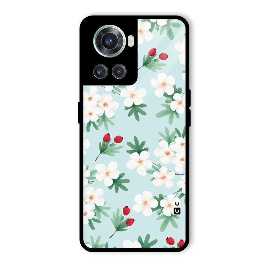 Flowers Pastel Glass Back Case for OnePlus 10R
