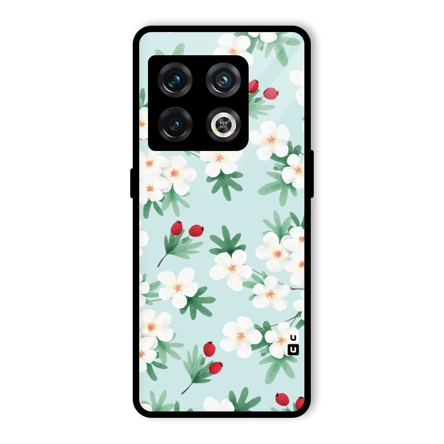 Flowers Pastel Glass Back Case for OnePlus 10 Pro 5G