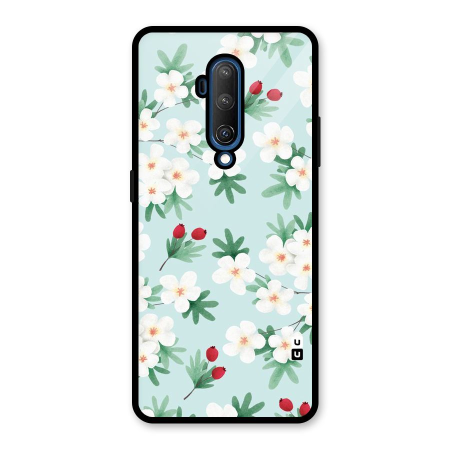 Flowers Pastel Glass Back Case for OnePlus 7T Pro