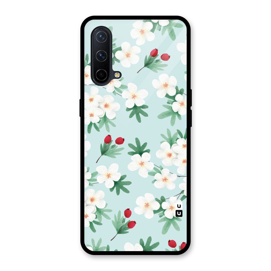 Flowers Pastel Glass Back Case for OnePlus Nord CE 5G