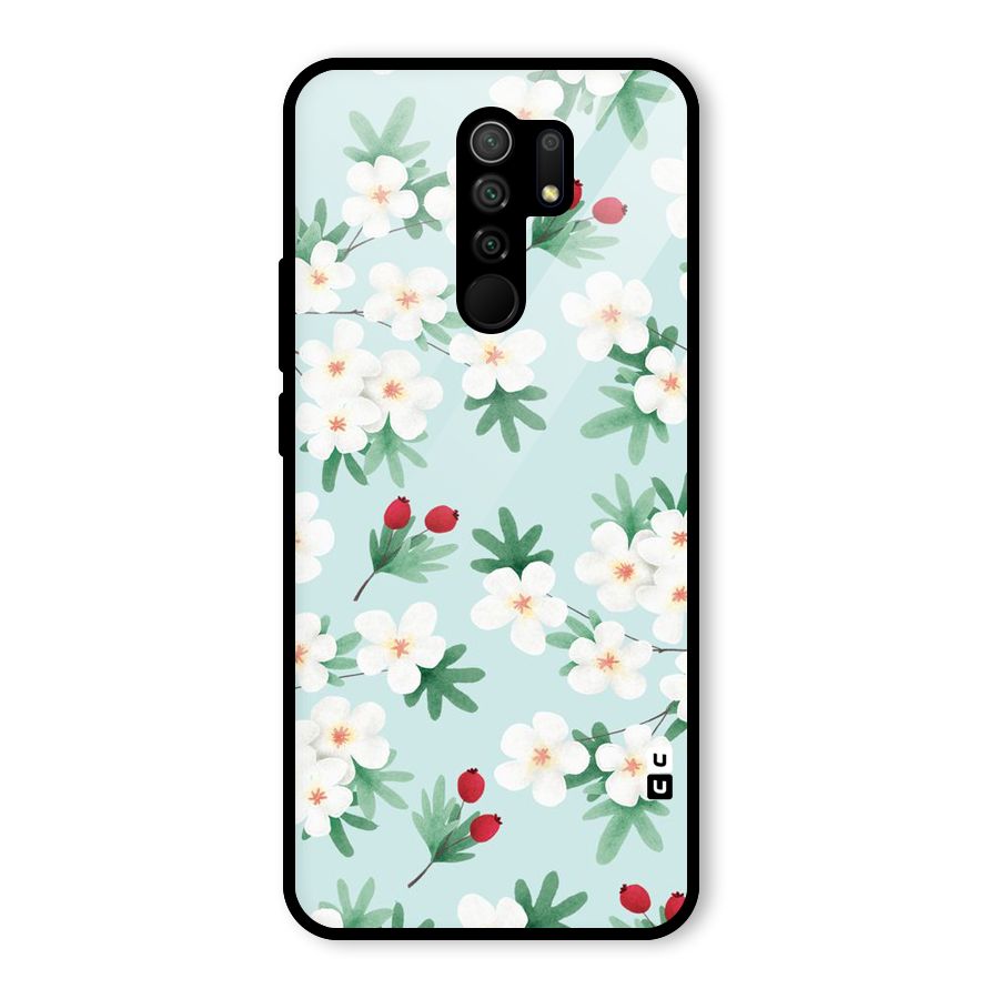 Flowers Pastel Glass Back Case for Poco M2