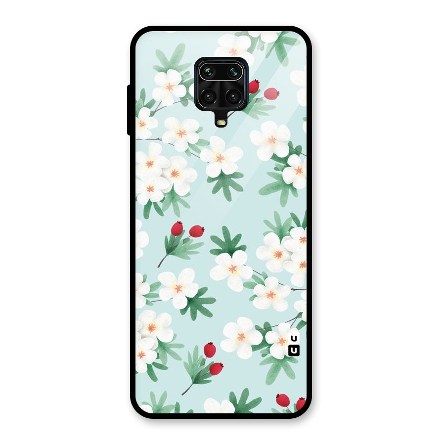 Flowers Pastel Glass Back Case for Poco M2 Pro