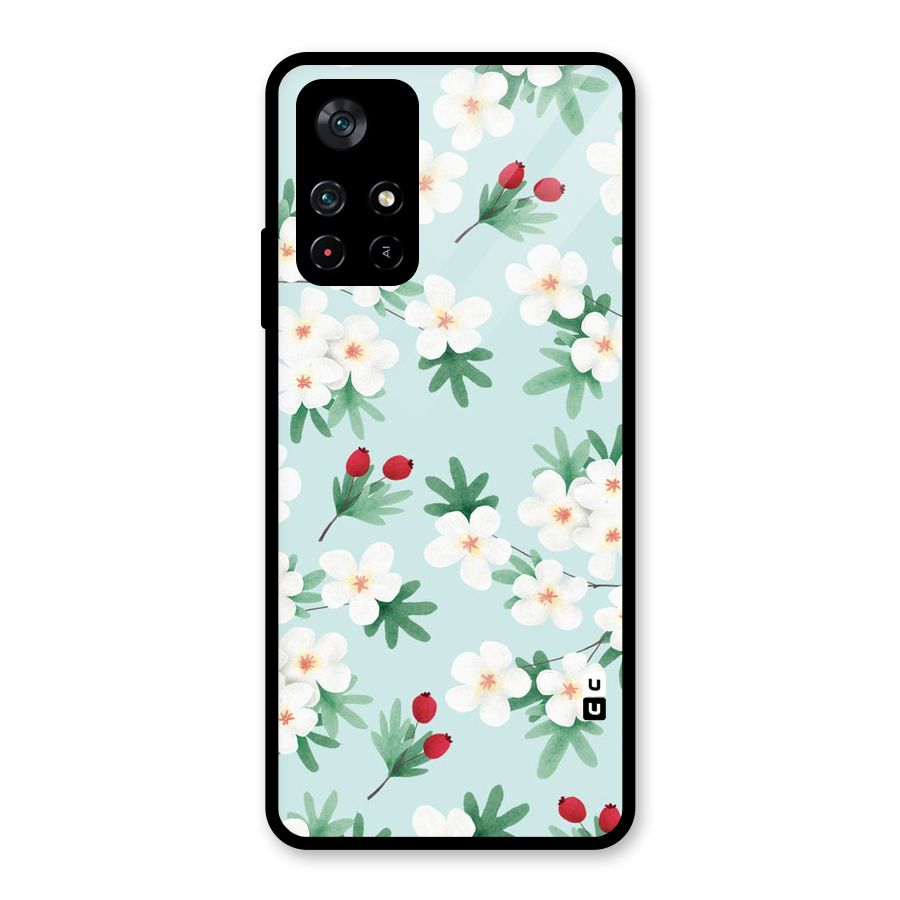 Flowers Pastel Glass Back Case for Poco M4 Pro 5G