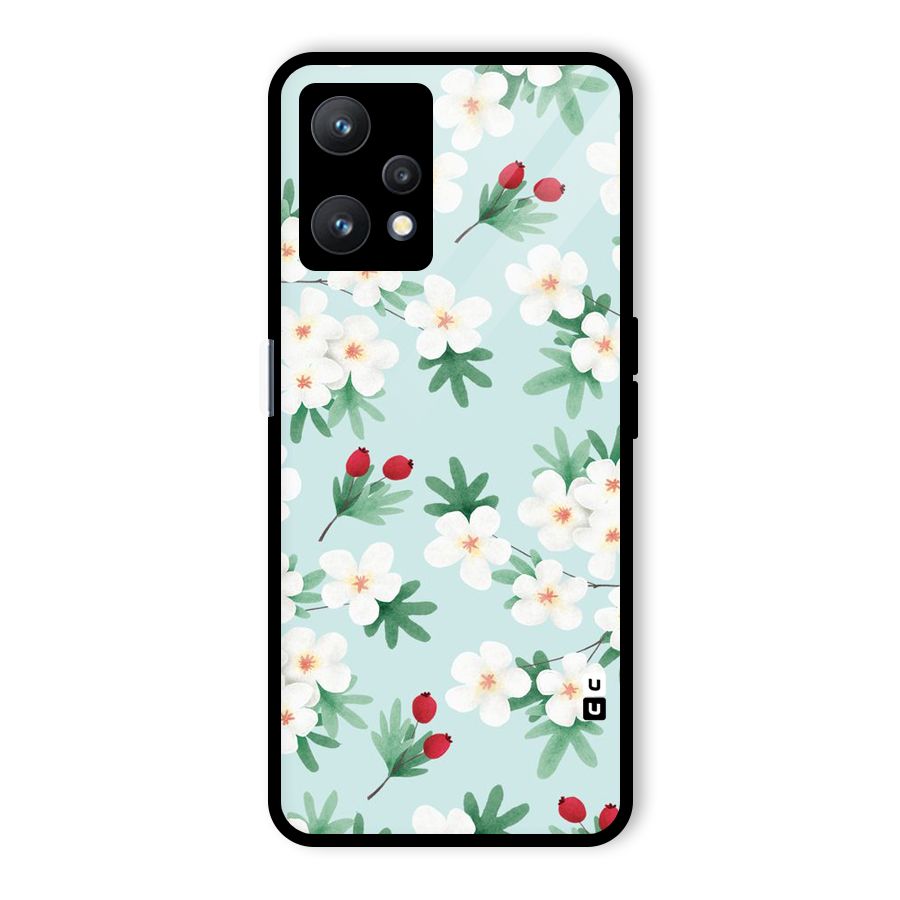 Flowers Pastel Glass Back Case for Realme 9 Pro 5G