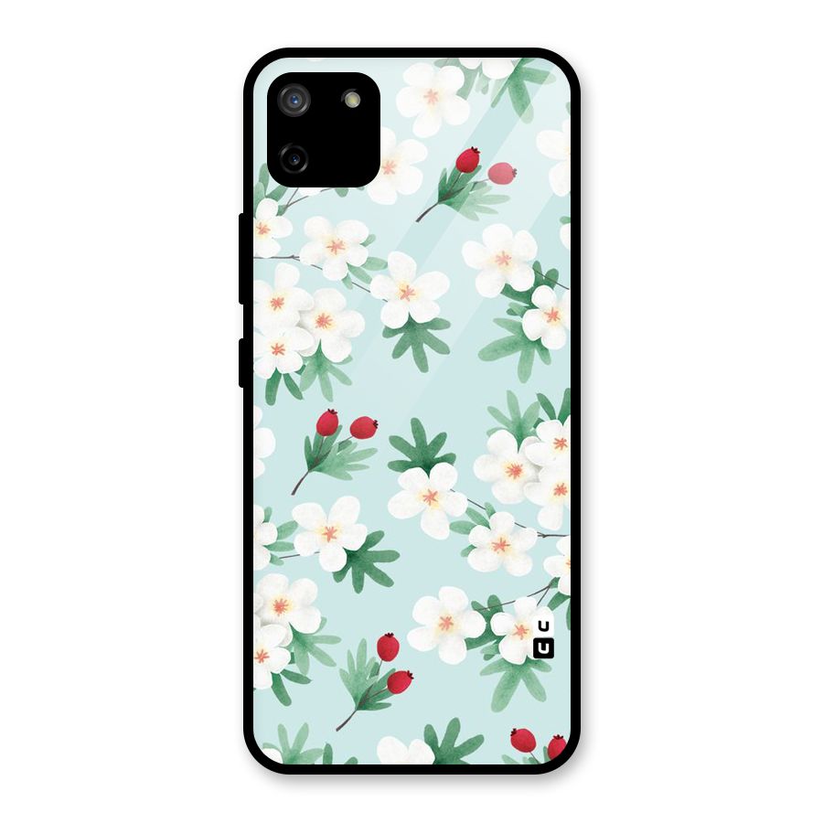 Flowers Pastel Glass Back Case for Realme C11