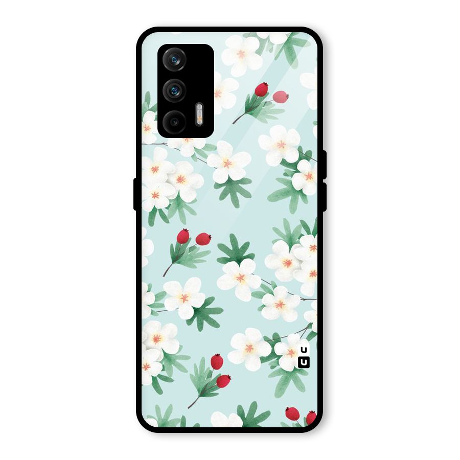 Flowers Pastel Glass Back Case for Realme GT 5G