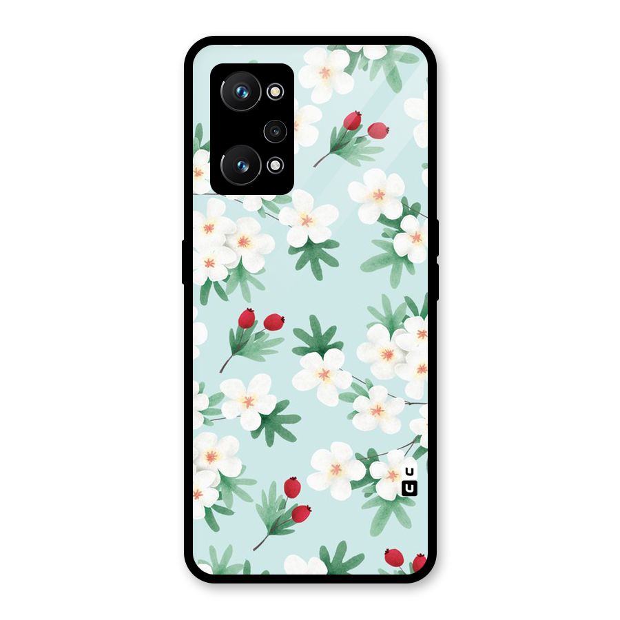Flowers Pastel Glass Back Case for Realme GT Neo 3T